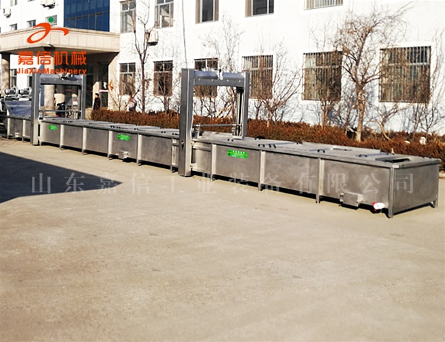 凍(dòng)魚盤解凍清洗機 刀魚段罐頭成套流水線設備